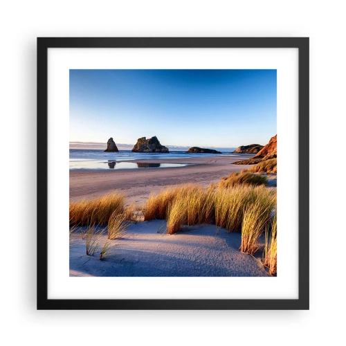 Poster in een zwarte lijst - Voor rustzoekers - 40x40 cm