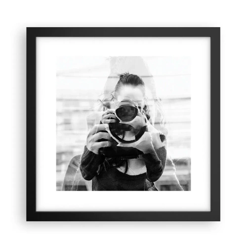 Poster in een zwarte lijst - Maker en materiaal - 30x30 cm