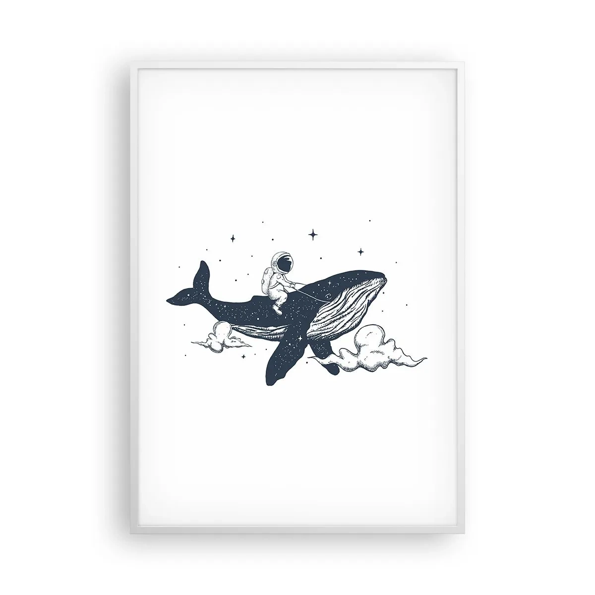 Poster in een witte lijst - Ruimte avontuur - 70x100 cm