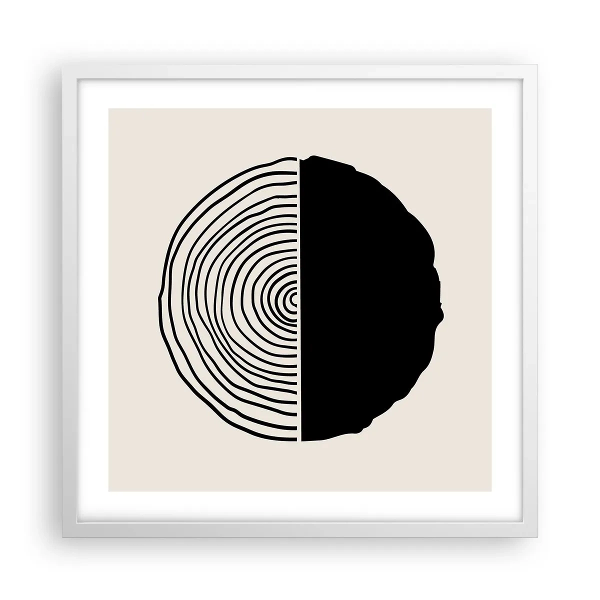 Poster in een witte lijst - Half om half - 50x50 cm