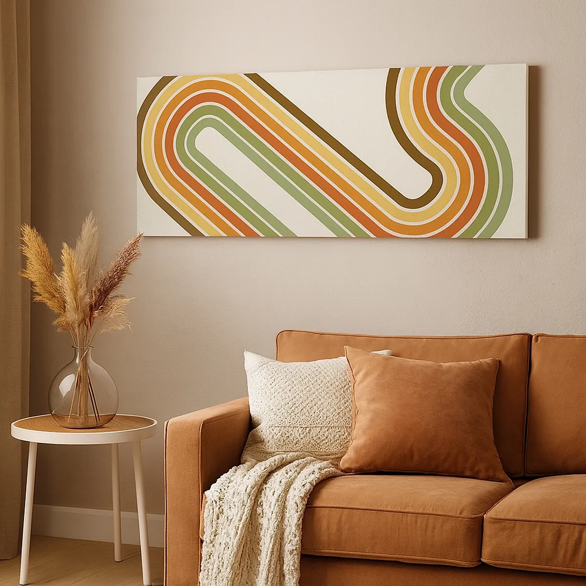 Schilderen op canvas - Zigzag naar het doel - 30x30 cm