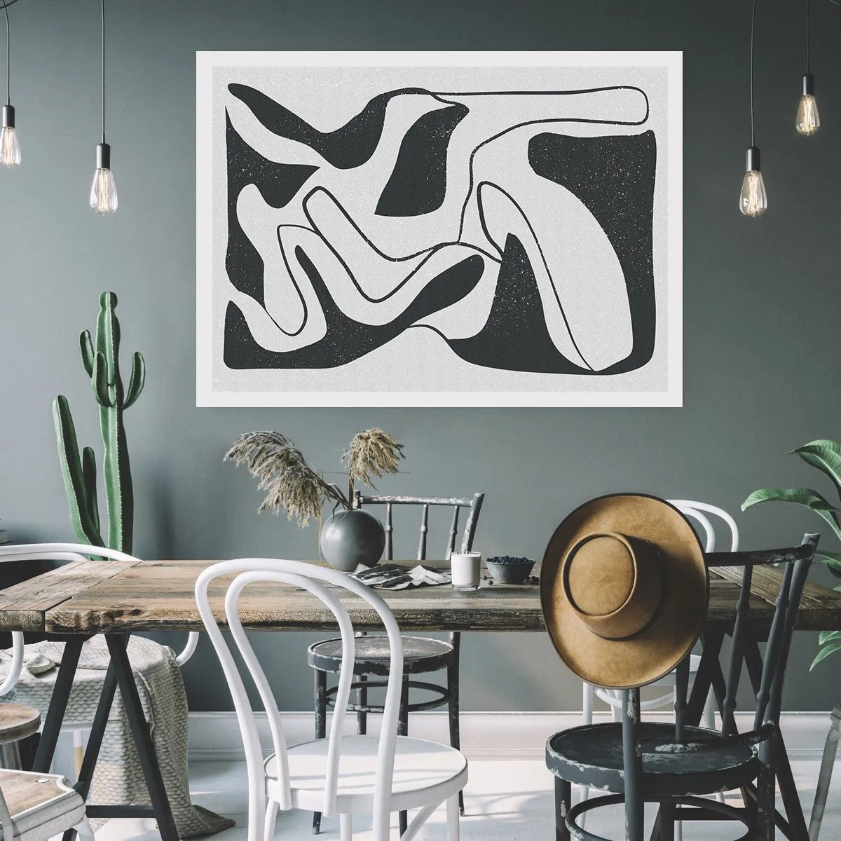 Poster - Abstract doolhofplezier - 70x50 cm