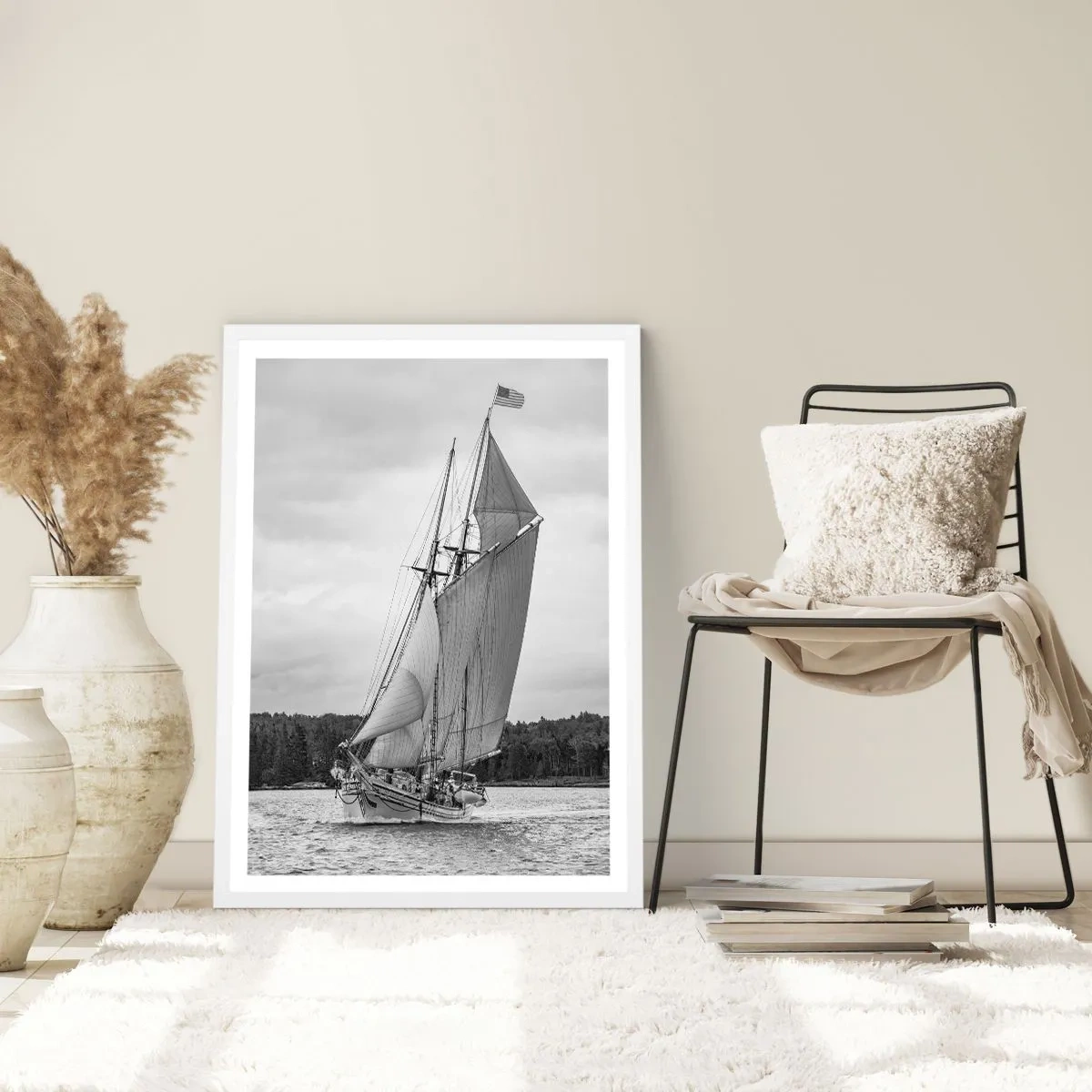 Poster in een witte lijst - Broeders van de wind - 50x70 cm