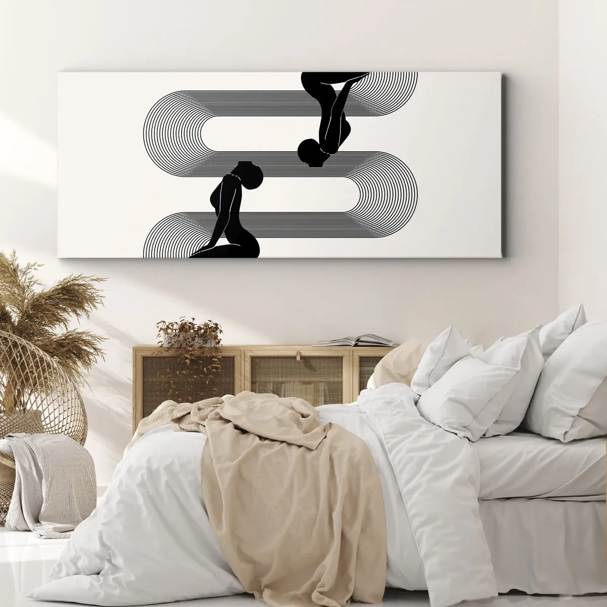 Schilderen op canvas - Sensuele symmetrie - 100x40 cm