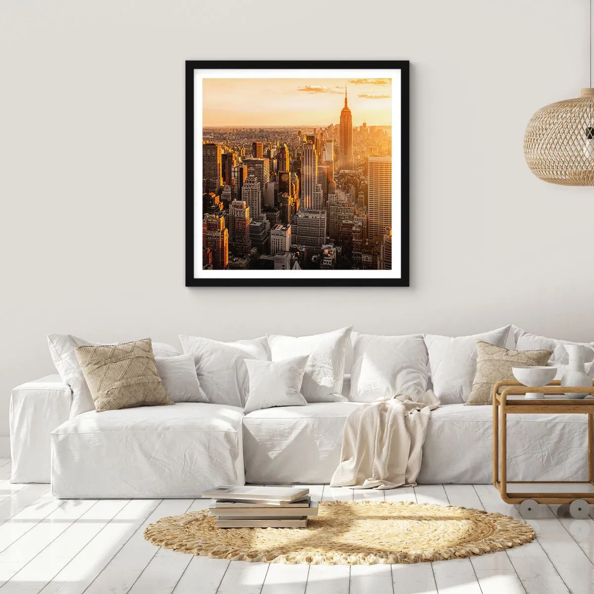 Poster in een zwarte lijst - Groeien in de zon - 30x30 cm
