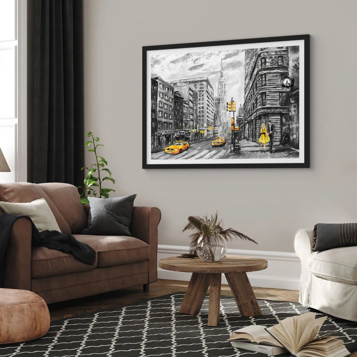 Poster in een zwarte lijst - Een verhaal uit New York - 70x50 cm