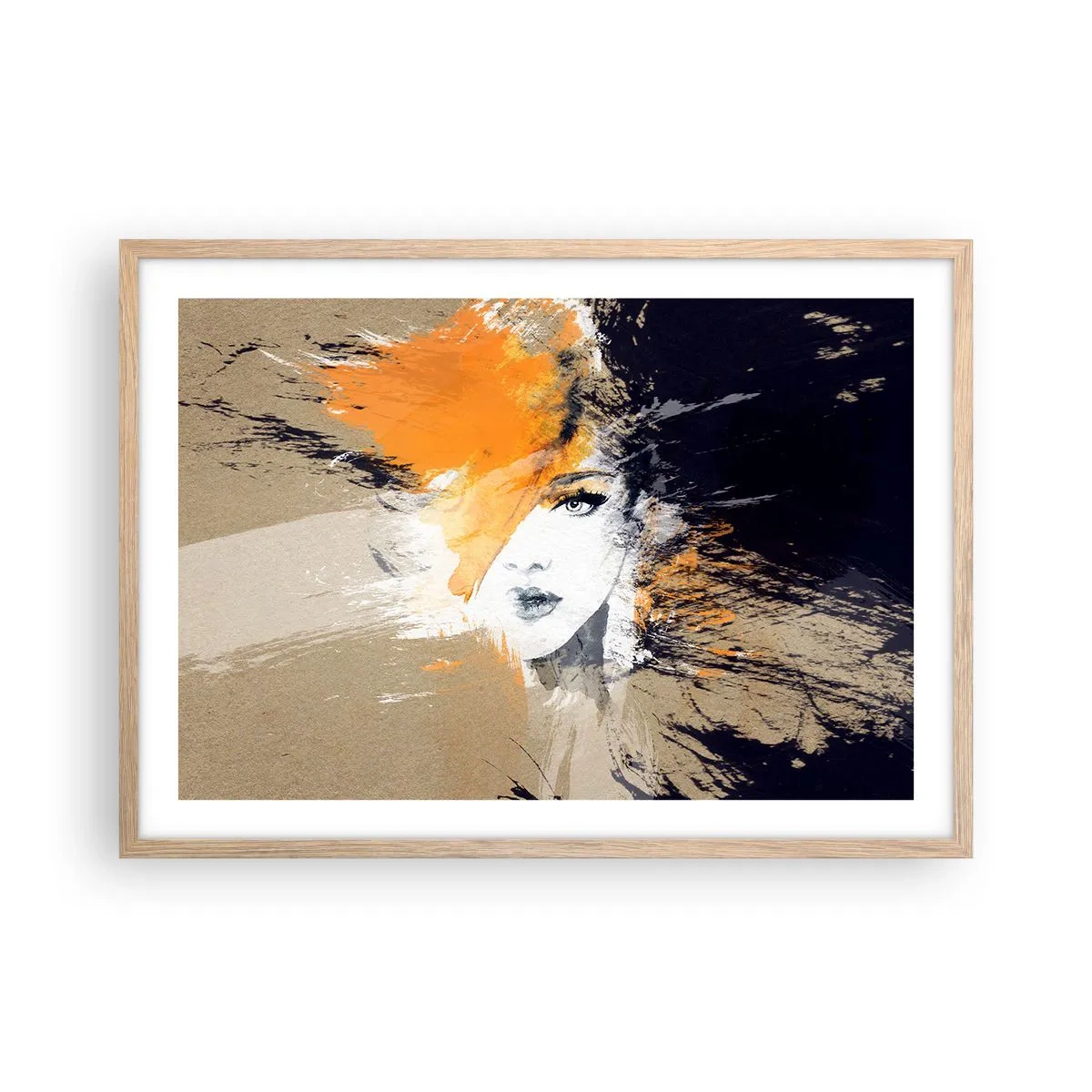 Een poster in een licht eiken lijst - En er is licht - 70x50 cm