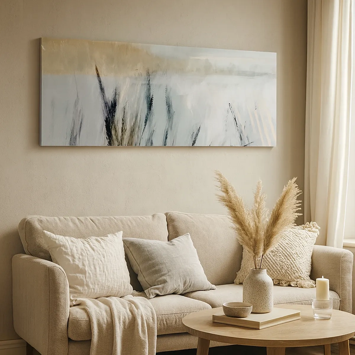 Schilderen op canvas - Wintervelden - 30x30 cm