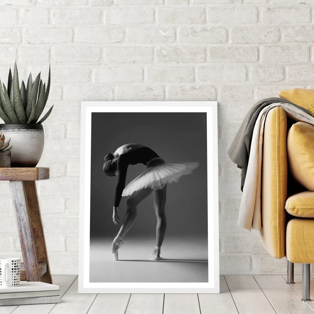 Poster in een witte lijst - Bella ballerina - 61x91 cm