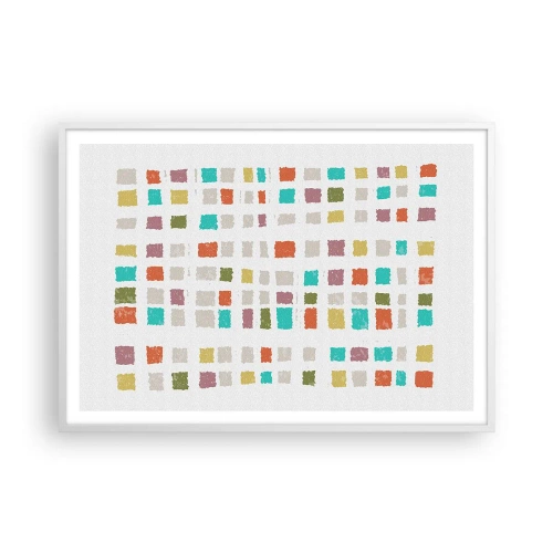 Poster in een witte lijst - Onbekend spel - 100x70 cm