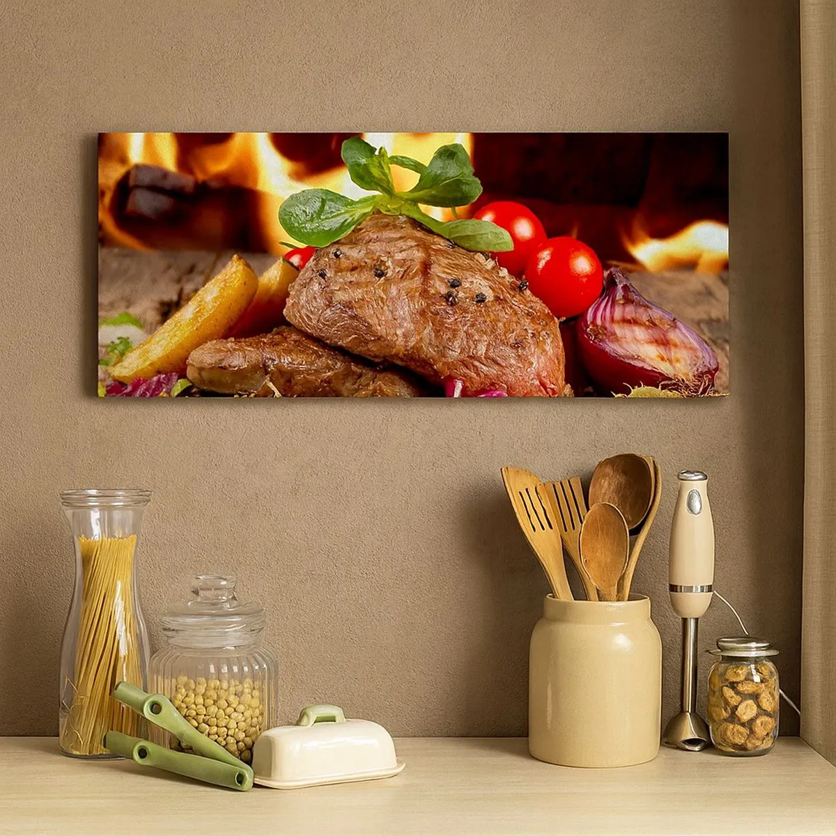 Schilderen op canvas - Opgewekt door hitte - 100x40 cm