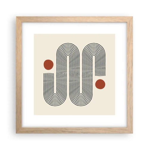 Een poster in een licht eiken lijst - Van het begin tot het eind - 30x30 cm