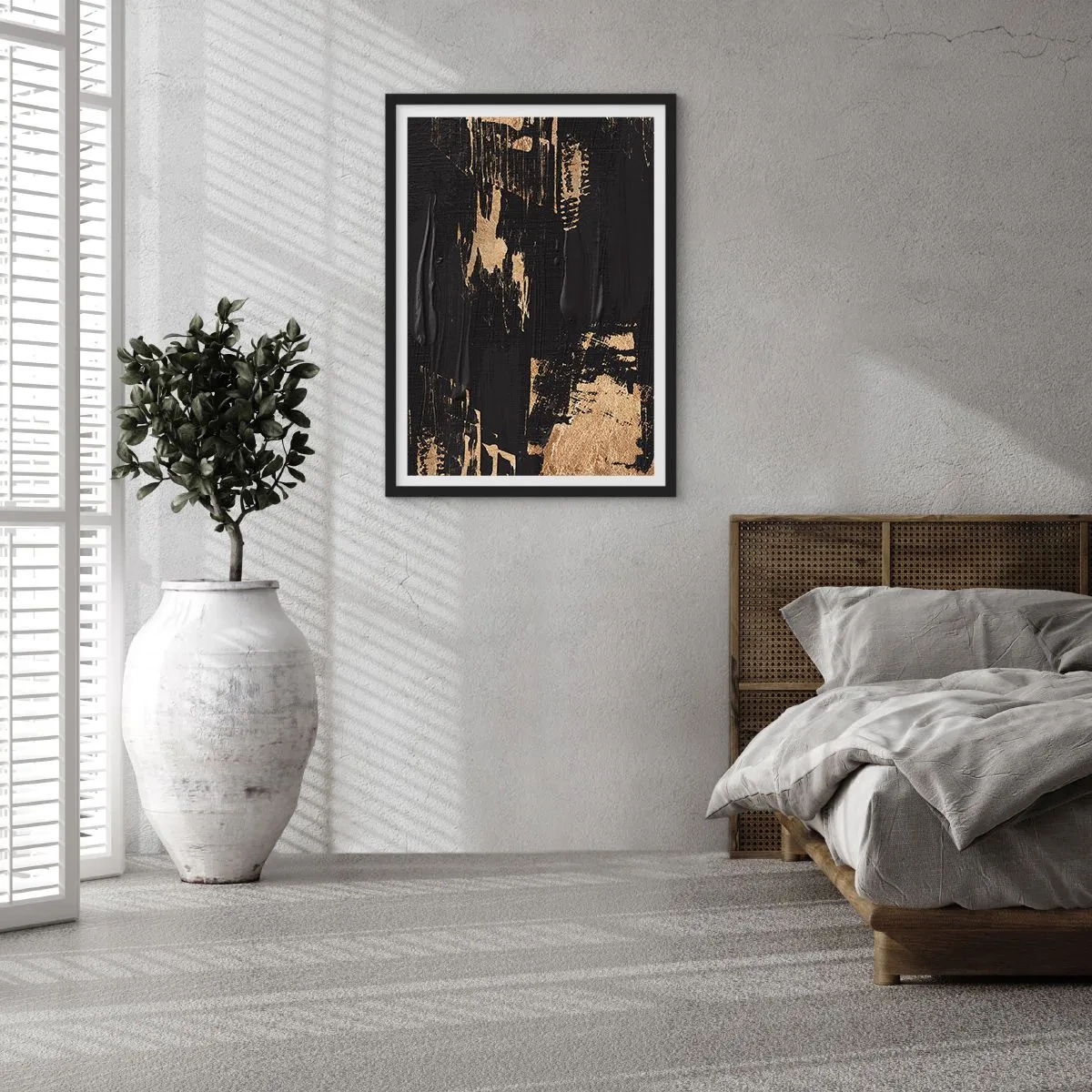 Poster in een zwarte lijst - Spoor van aanraking - 30x40 cm