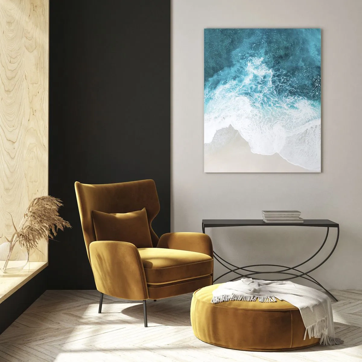 Schilderen op glas - Natuurlijke streling - 50x70 cm