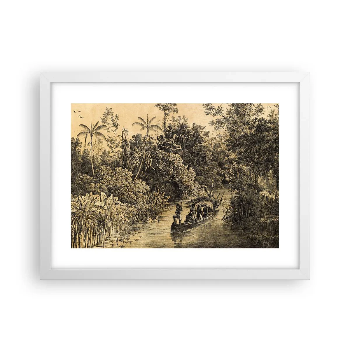 Poster in een witte lijst - Expeditie naar de bron - 40x30 cm