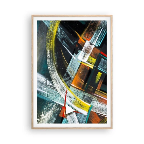 Een poster in een licht eiken lijst - De energie van beweging - 70x100 cm