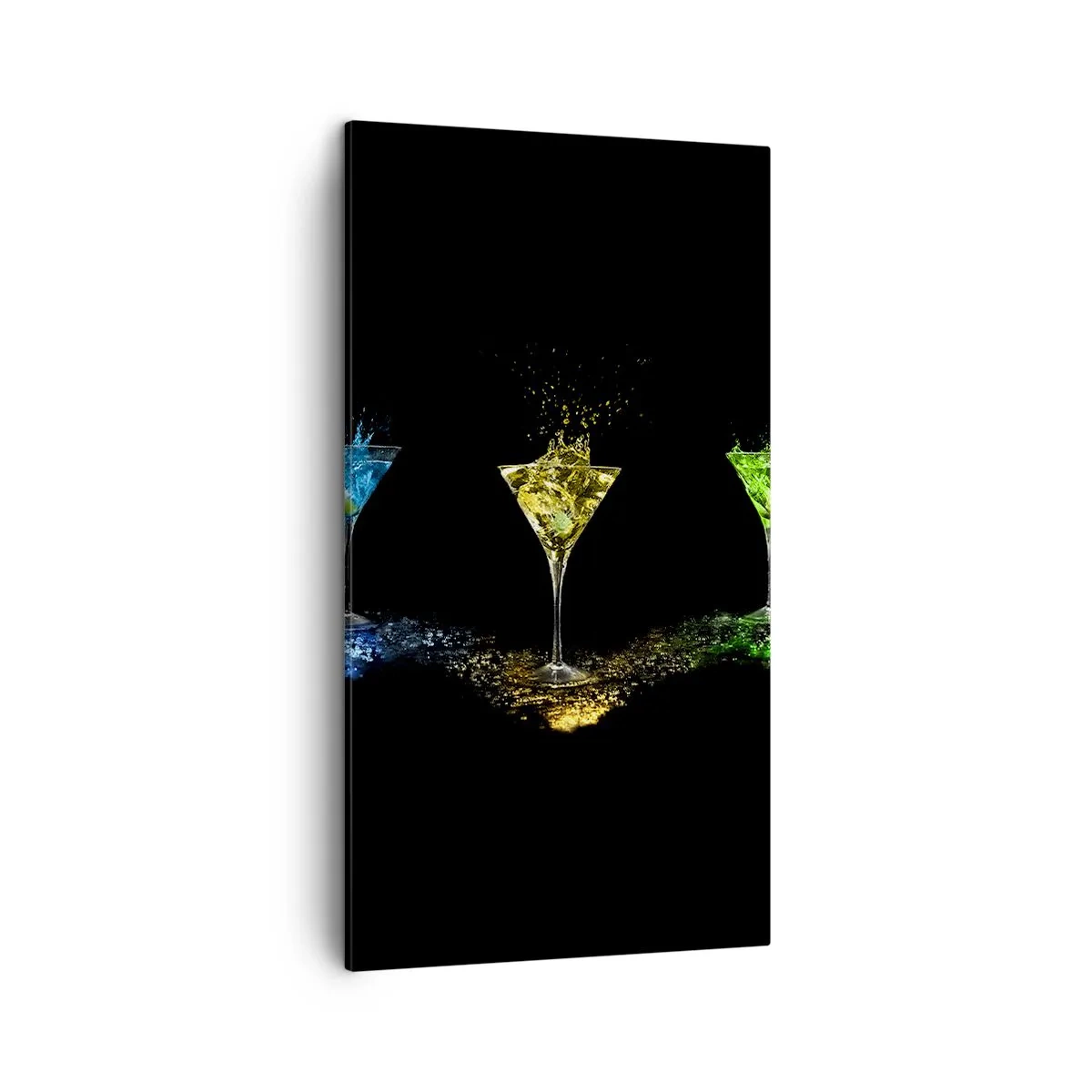 Schilderen op canvas - Kleuren van vreugde in kristalglas - 45x80 cm