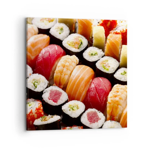 Schilderen op canvas - Kleuren en smaken van Azië - 70x70 cm