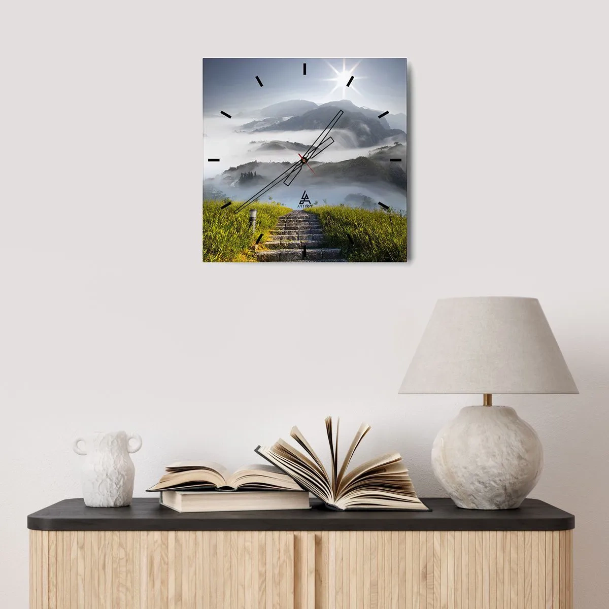 Wandklok - Klok - Nog steeds tot in de wolken - 30x30 cm