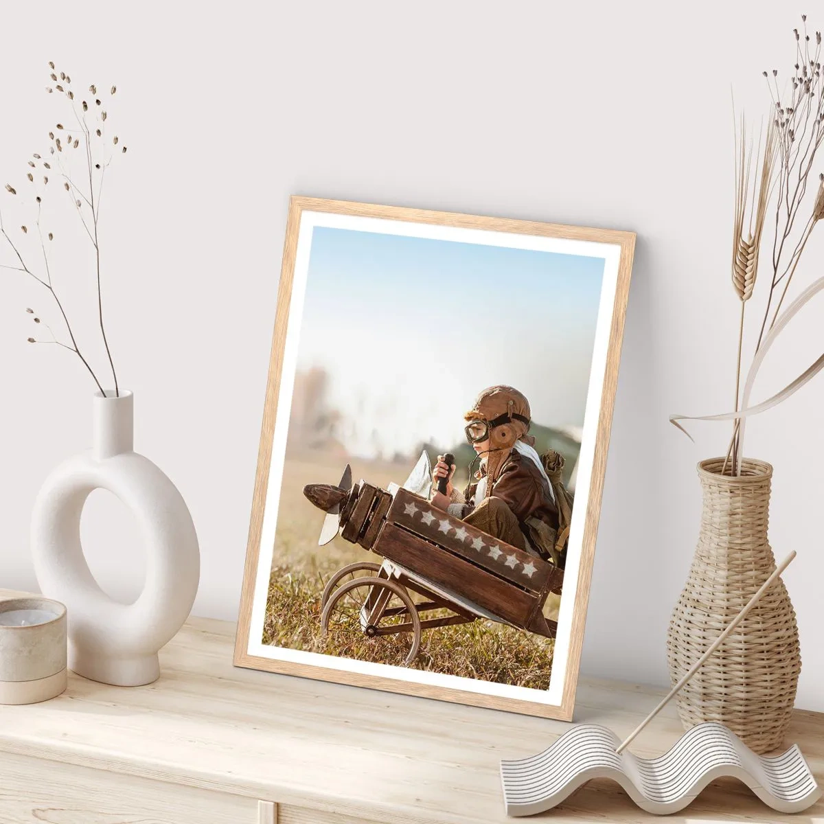 Een poster in een licht eiken lijst - Begin naar een droom - 61x91 cm