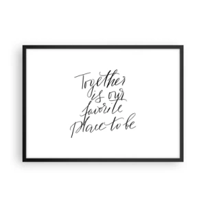 Poster in een zwarte lijst - Voel jij het ook? - 70x50 cm