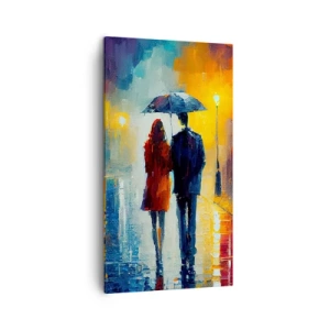 Schilderen op canvas - Samen – een kleurrijke nacht - 45x80 cm
