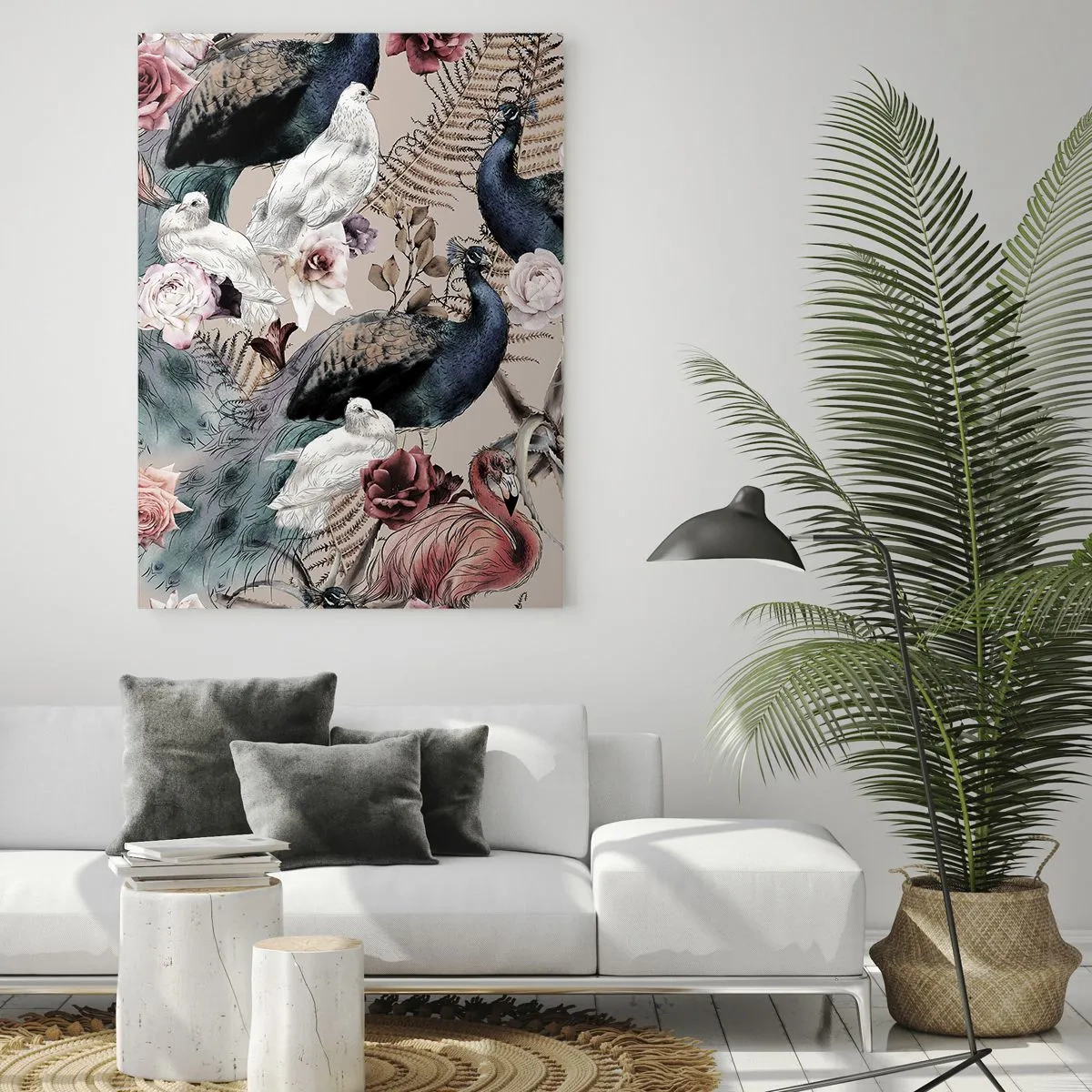 Schilderen op glas - In de paleistuin - 50x70 cm