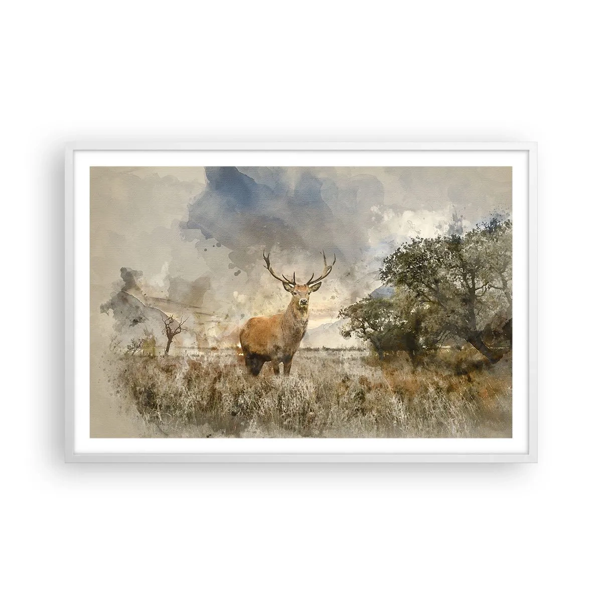 Poster in een witte lijst - Waardigheid - kracht - waardigheid - 91x61 cm