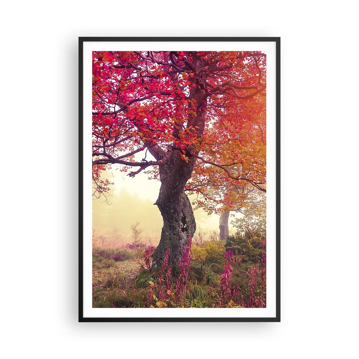 Poster in een zwarte lijst - Bloeiende razernij - 70x100 cm