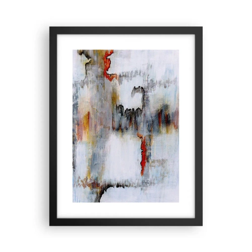 Poster in een zwarte lijst - Een stok op het water - 30x40 cm