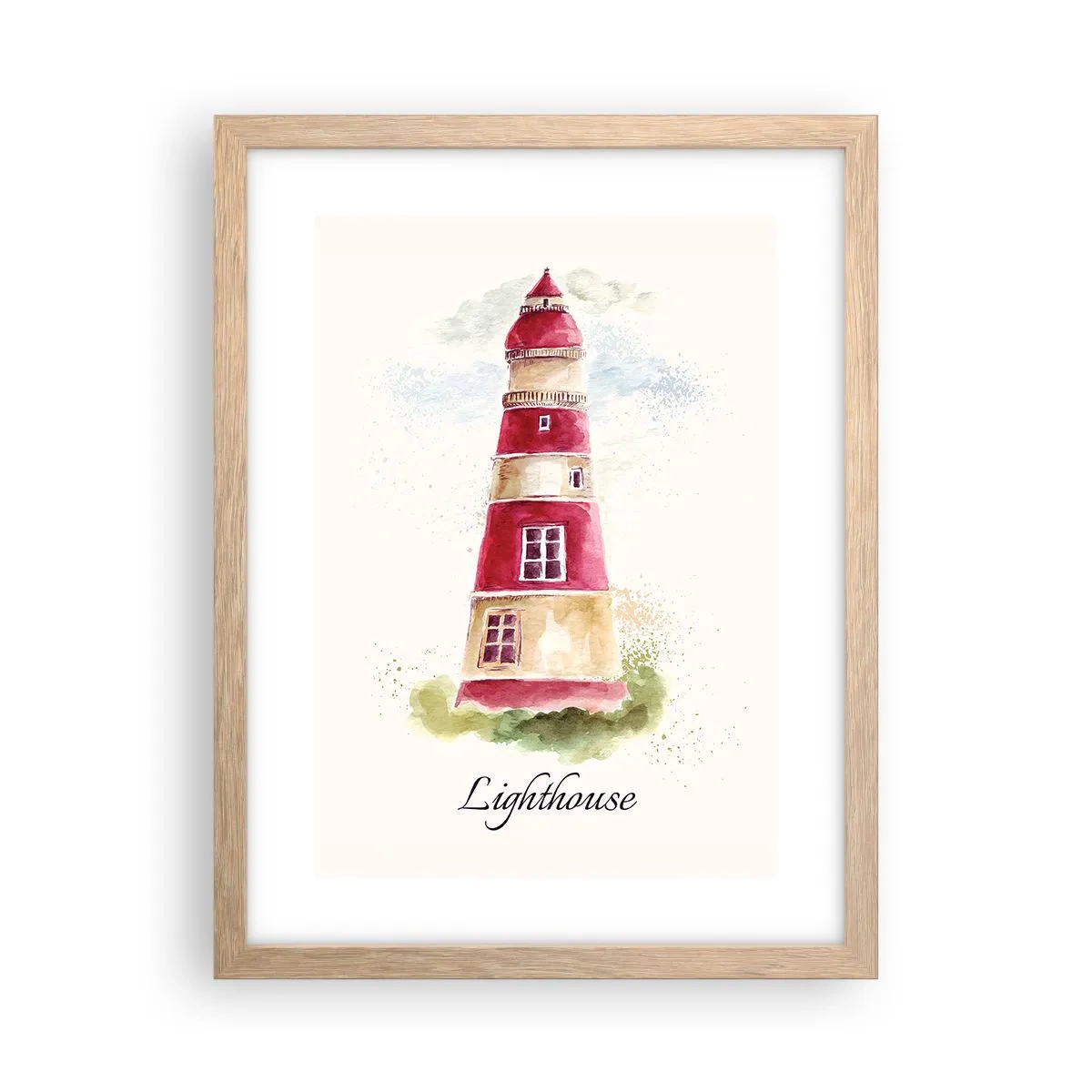 Een poster in een licht eiken lijst - Er is altijd goed weer in de buurt - 30x40 cm