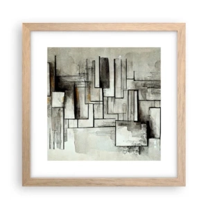 Een poster in een licht eiken lijst - De kracht van eenvoud - 30x30 cm