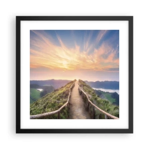 Poster in een zwarte lijst - Dicht bij de hemel - 40x40 cm