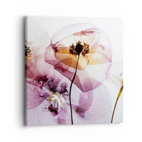 Schilderen op canvas - Transparante lichaamsbloemen - 30x30 cm