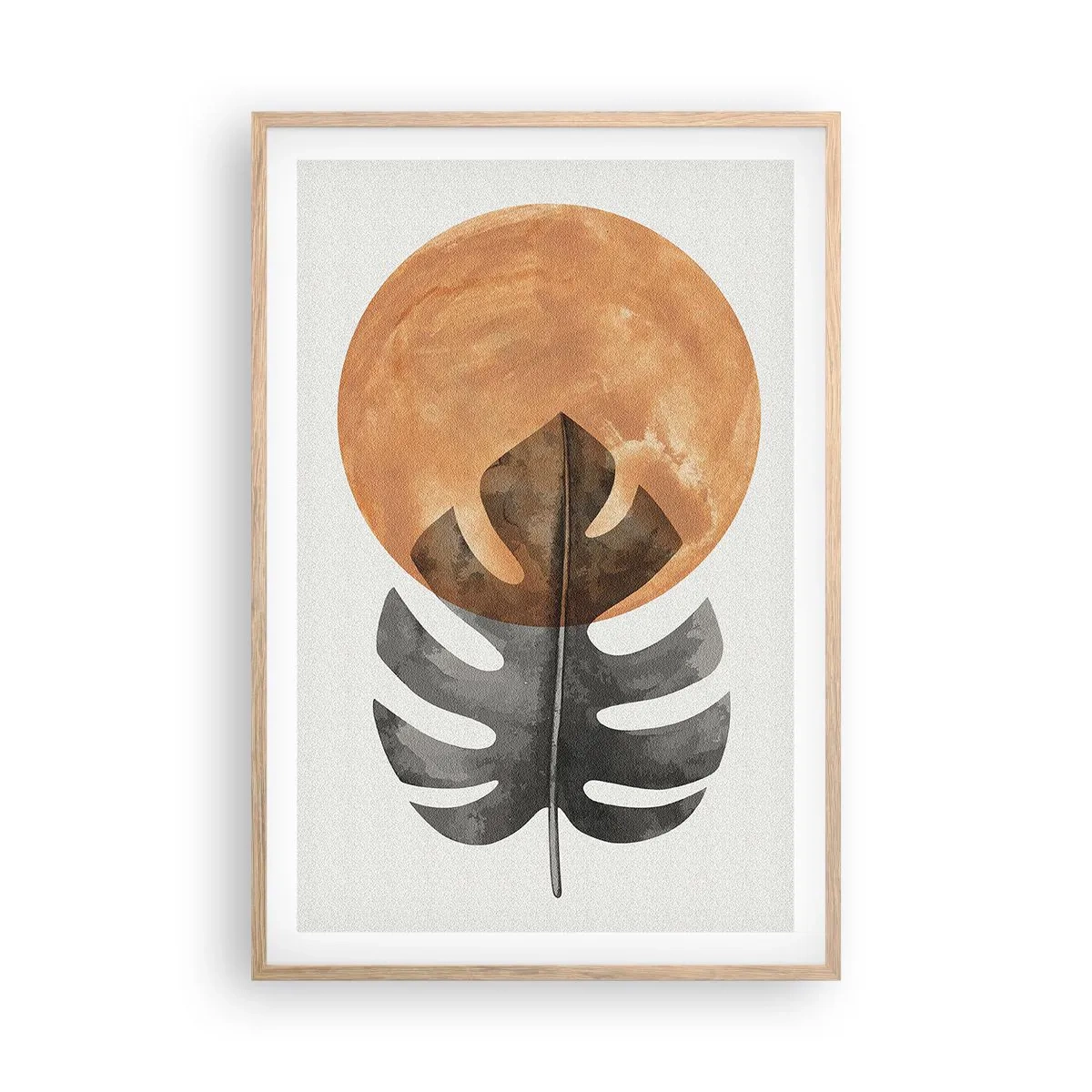 Een poster in een licht eiken lijst - Altijd de zon - 61x91 cm