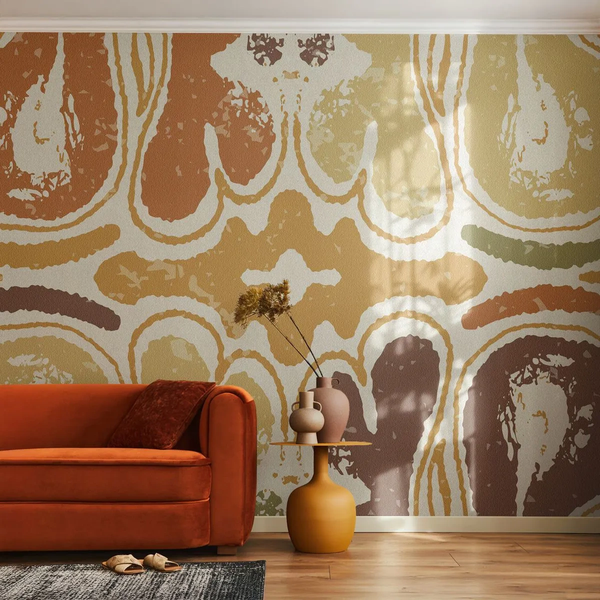 Fotobehang Standard Eco - Sentimentele abstractie - Op leeftijd, Boho, Deel - 500x350 cm