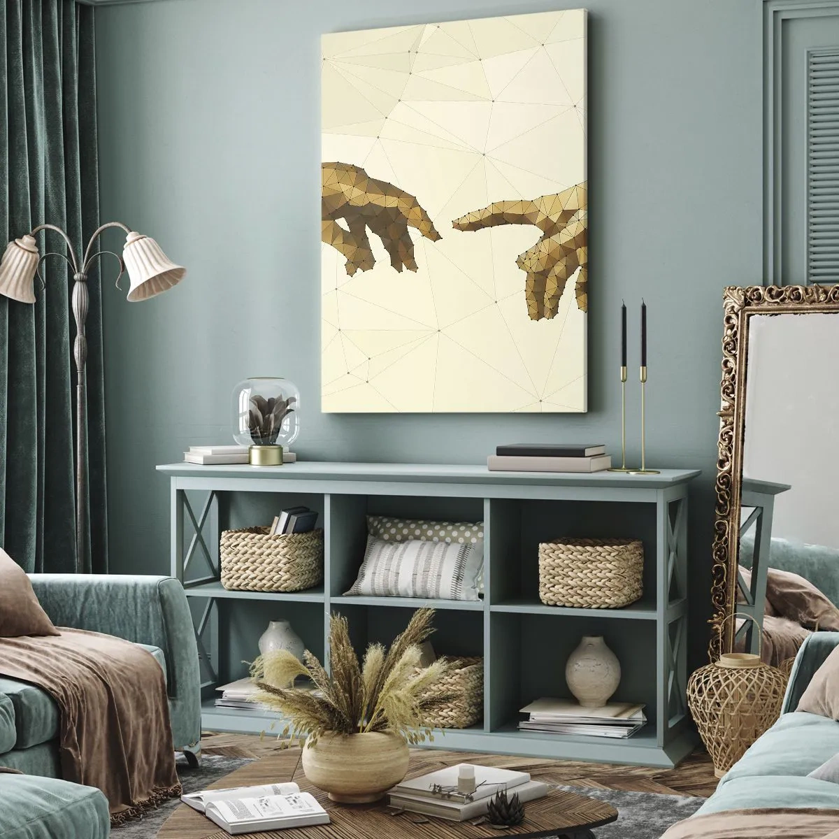 Schilderen op canvas - Goddelijke geometrie - 45x80 cm