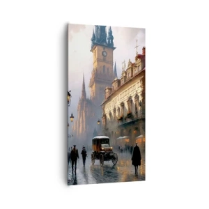 Schilderen op canvas - De charme van een Praagse avond - 65x120 cm