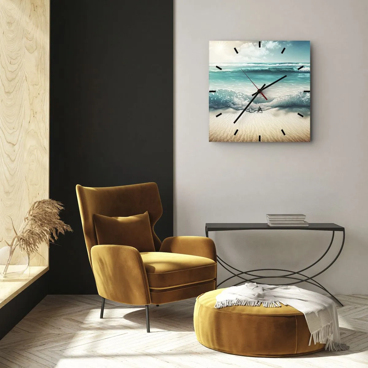 Wandklok - Klok - De vrede van de oceaan - 30x30 cm