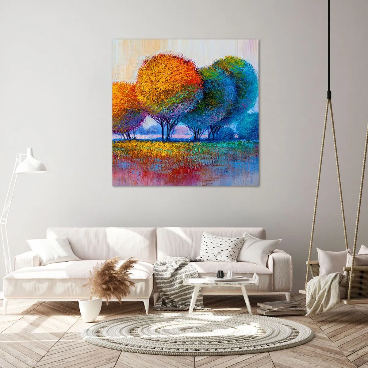 Schilderen op canvas - Een klomp van schitterende kleuren - 30x30 cm