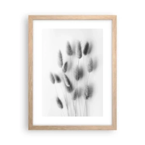 Een poster in een licht eiken lijst - Haar luchtigheid gras - 30x40 cm
