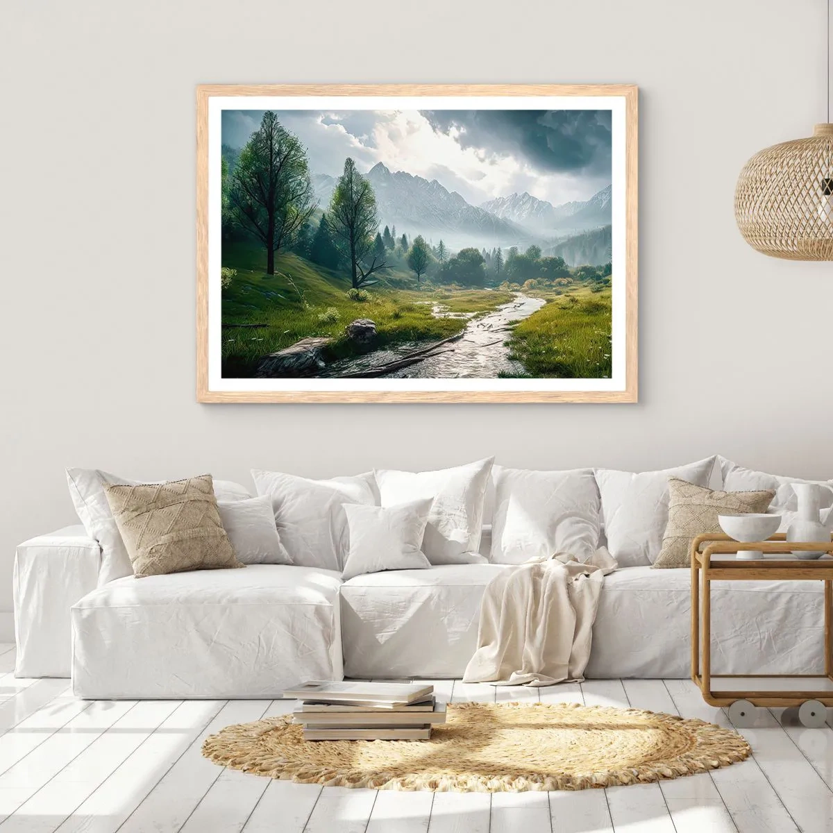 Een poster in een licht eiken lijst - Daarheen en terug - 40x30 cm