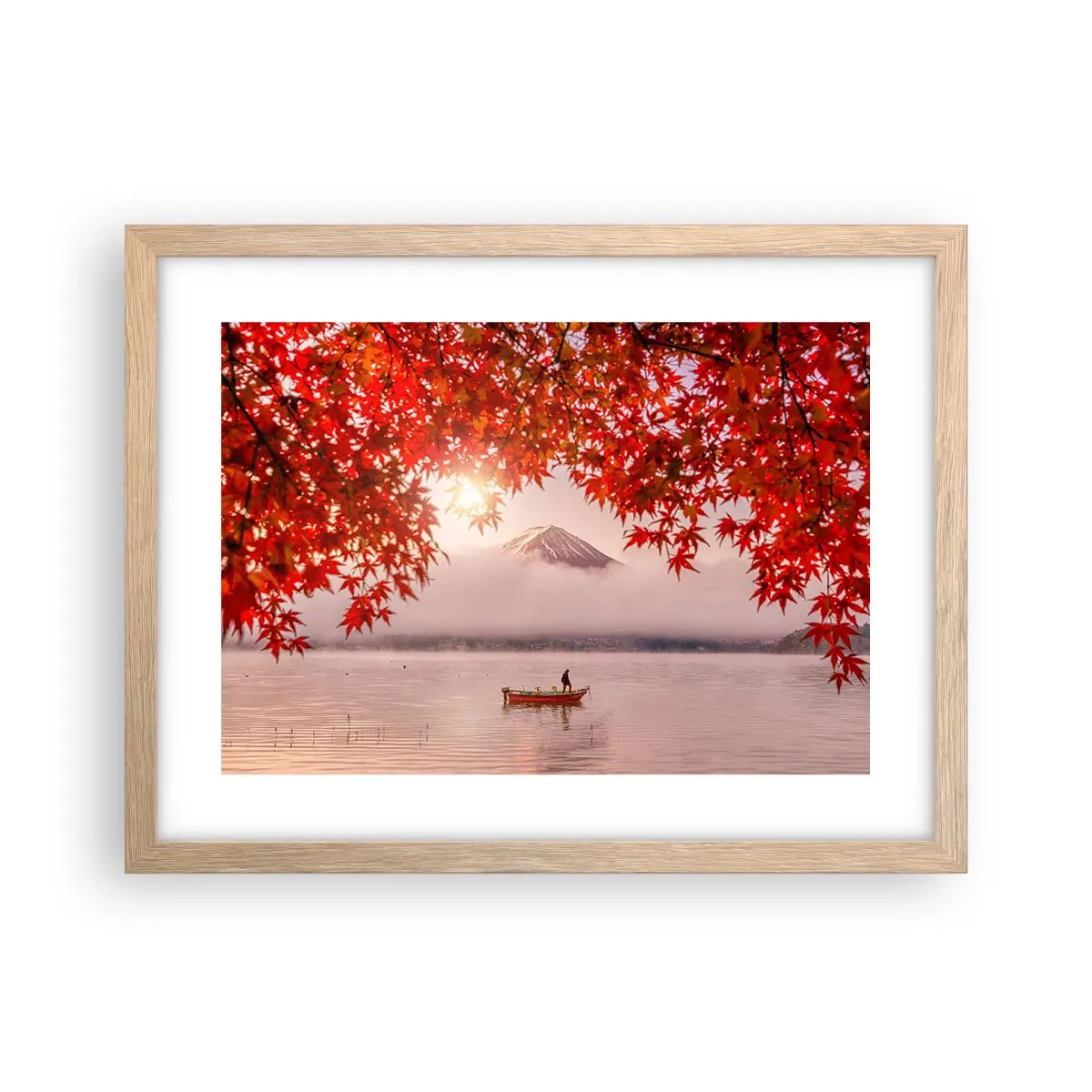 Een poster in een licht eiken lijst - In het Japanse klimaat - 40x30 cm