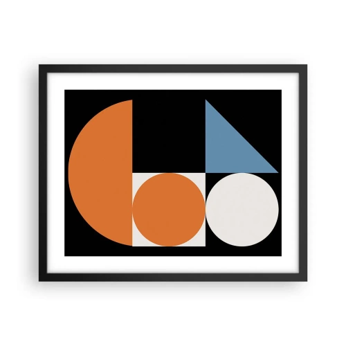 Poster in een zwarte lijst - Dacht lay-out - 50x40 cm