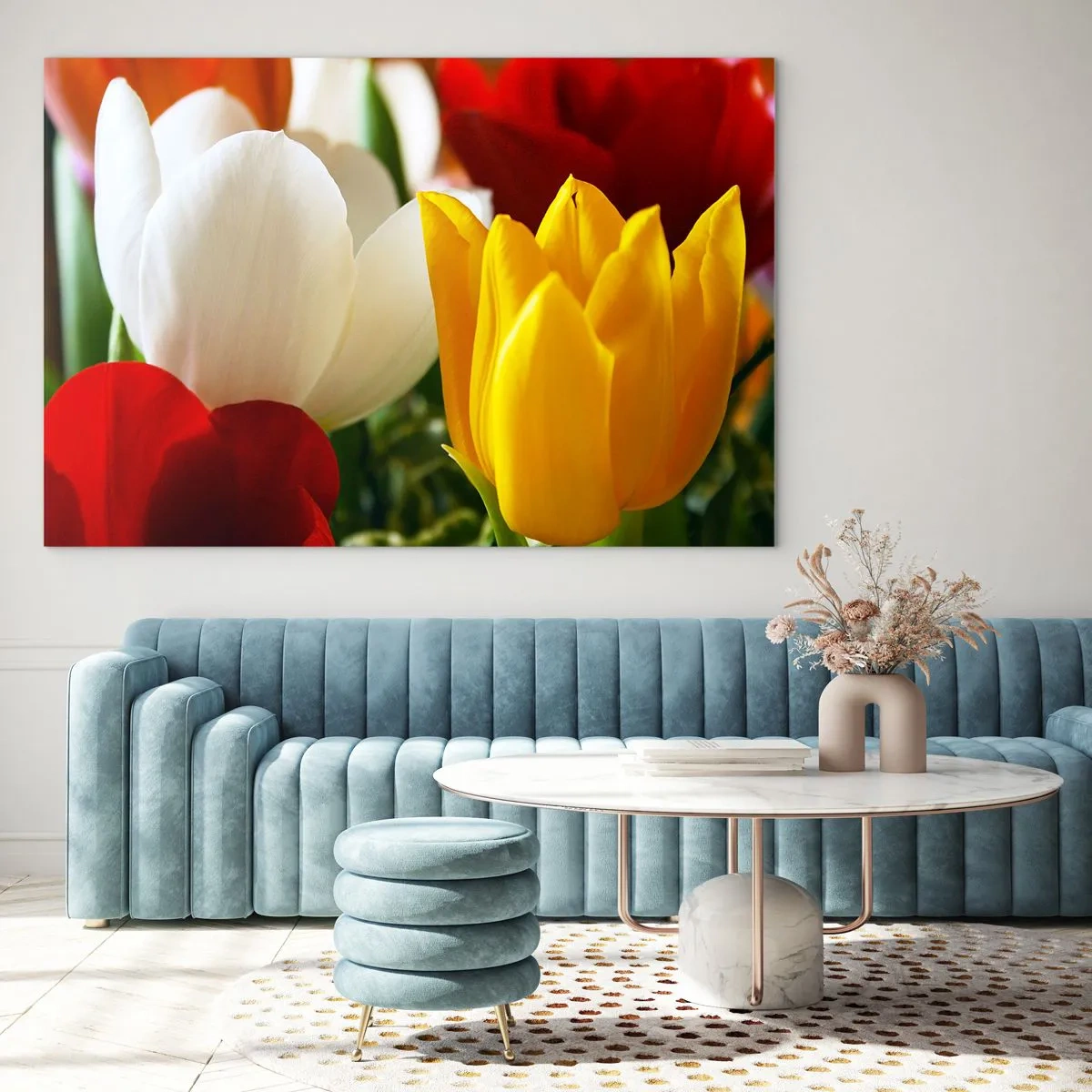 Schilderen op glas - Tulpenkoorts - 100x70 cm