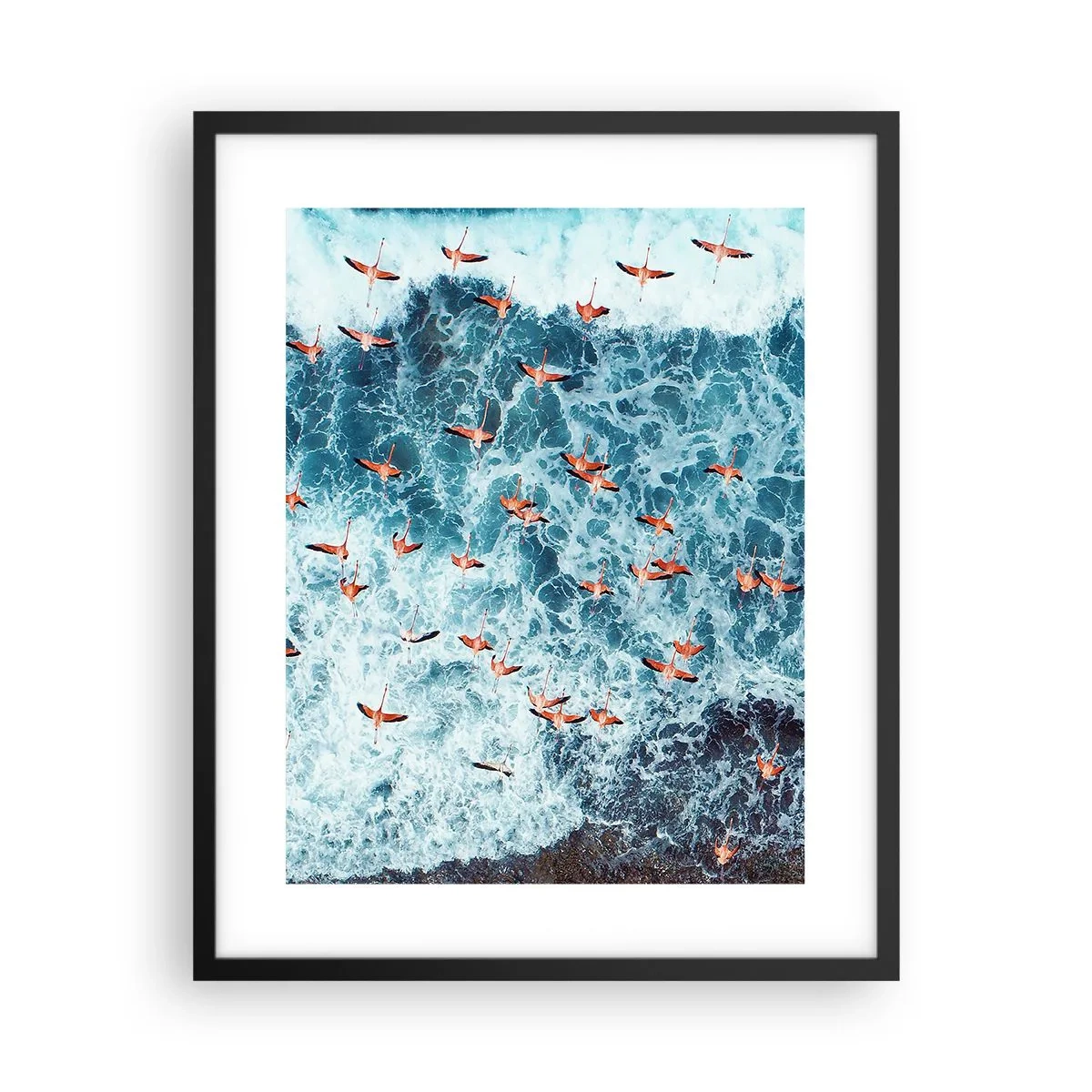 Poster in een zwarte lijst - De kustparade - 40x50 cm