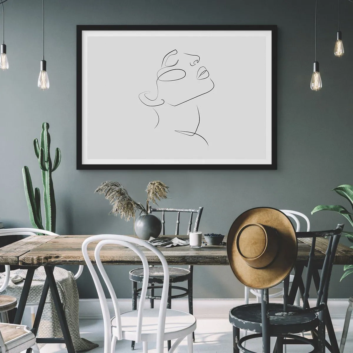 Poster in een zwarte lijst - De wendingen van dromen - 70x50 cm