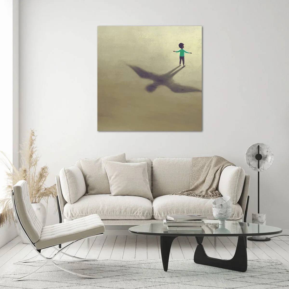 Schilderen op glas - De held van de toekomst - 70x70 cm