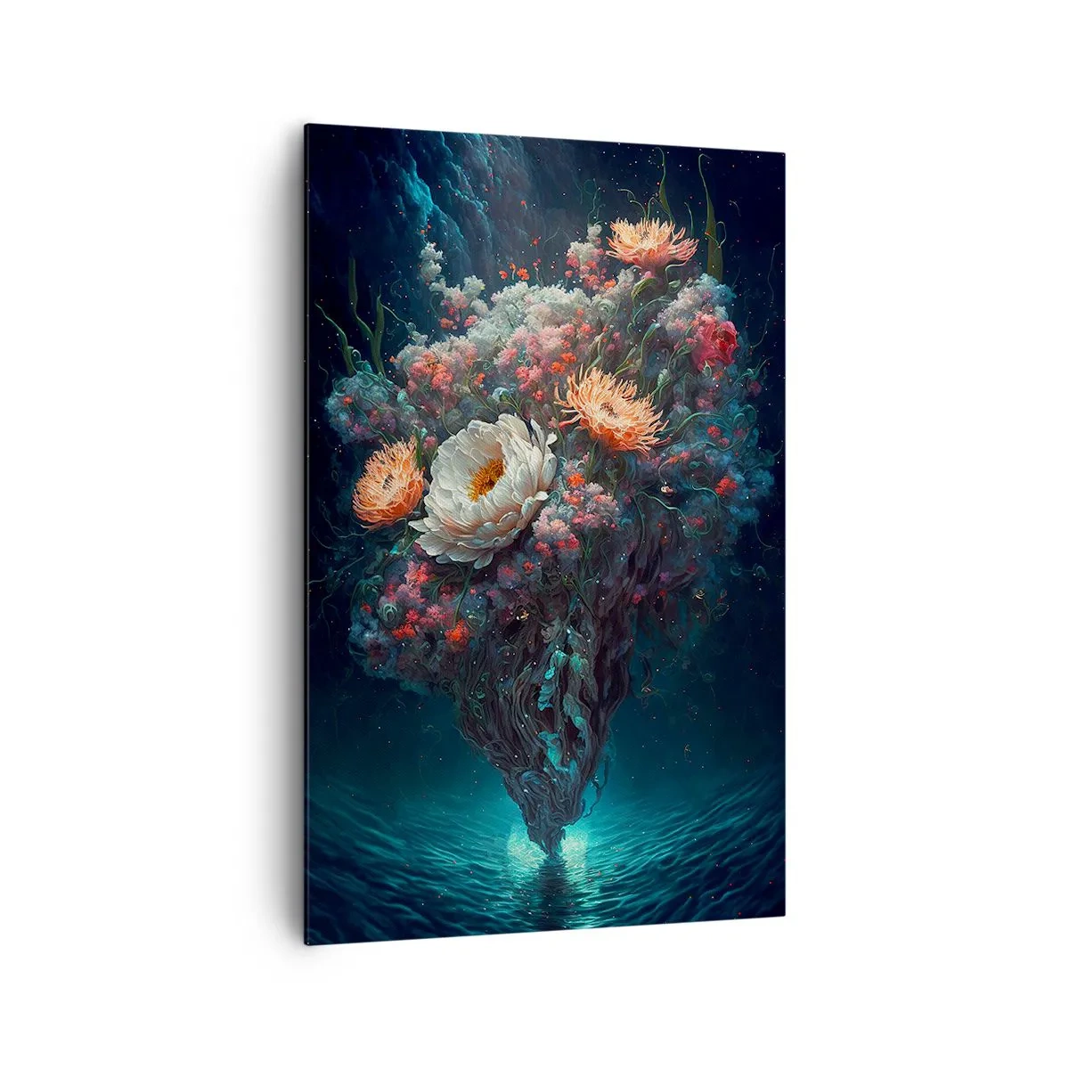 Schilderen op canvas - Een vreemde tuin - 80x120 cm