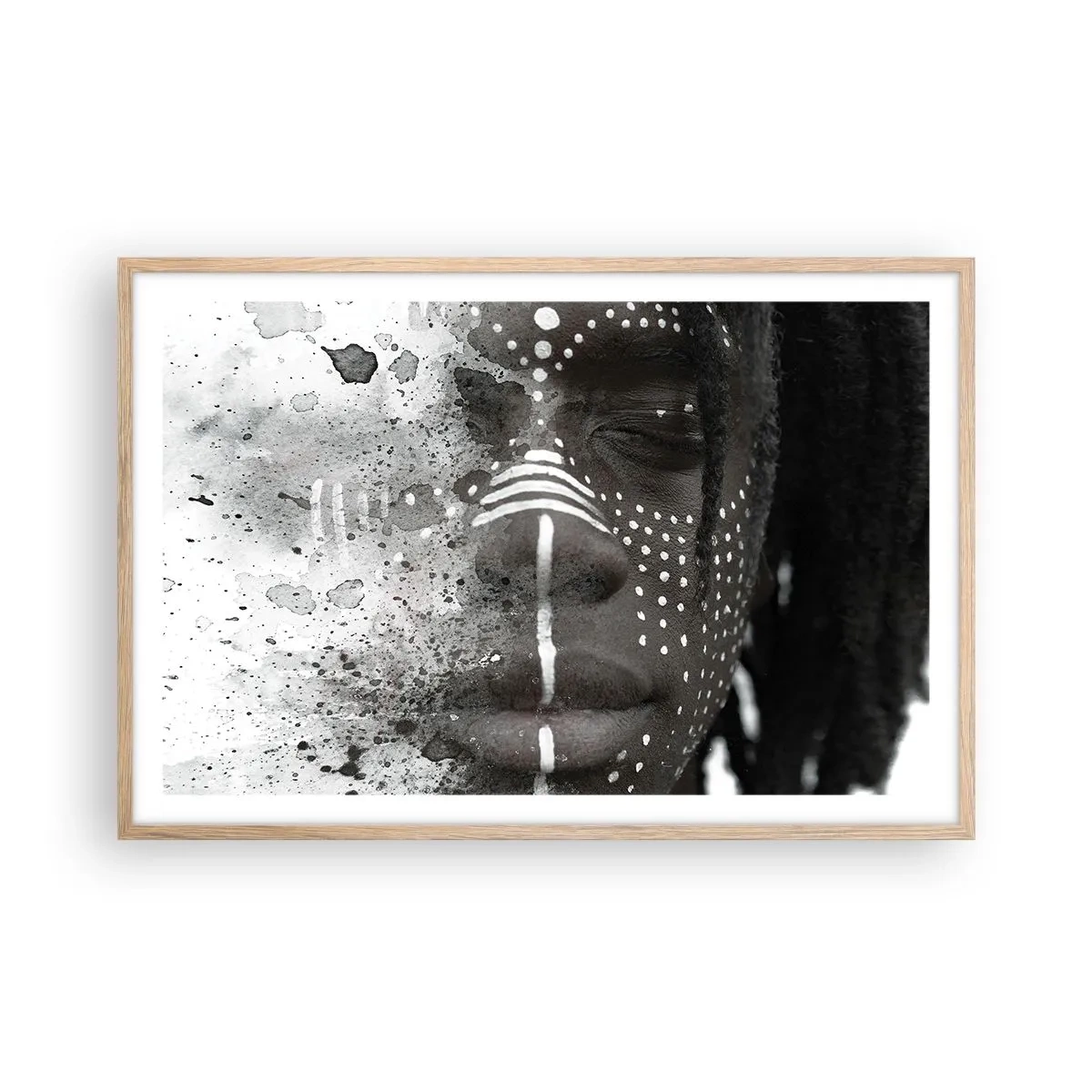 Een poster in een licht eiken lijst - Ontdek de oergeest - 91x61 cm